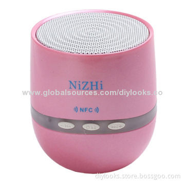 NiZHi Mini Bluetooth Speaker with LED Flashing Light, OEM Orders Welcomed